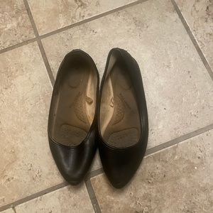 Well worn work flats